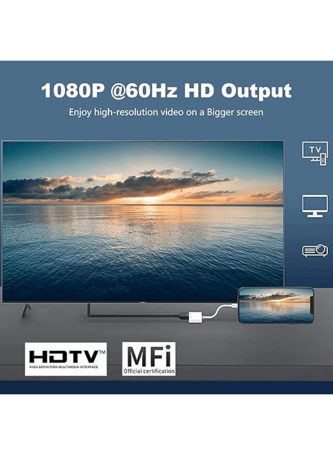 محوّل Lightning إلى HDMI بدقة 1080P | مزامنة فيديو وصوت مع دعم الشحن – جودة موثوقة - Image 4